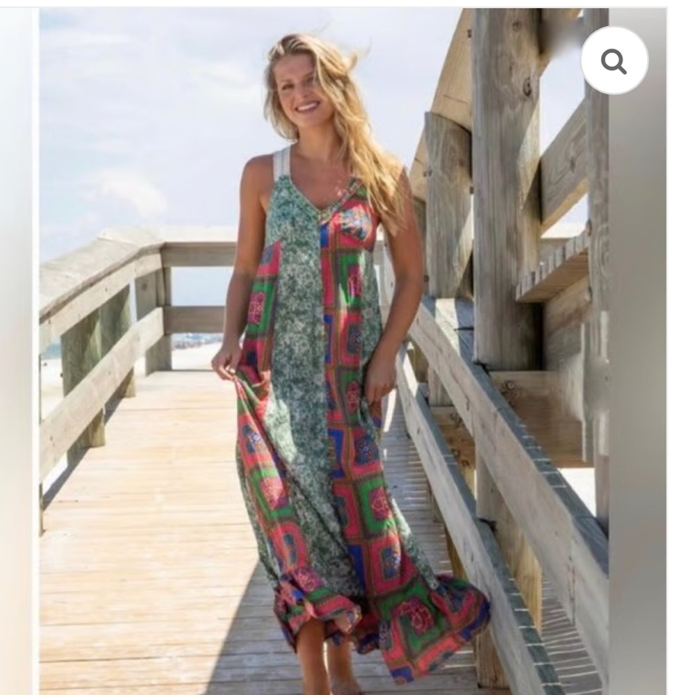 NATURAL LIFE AMINA BEADED MAXI DRESS XS